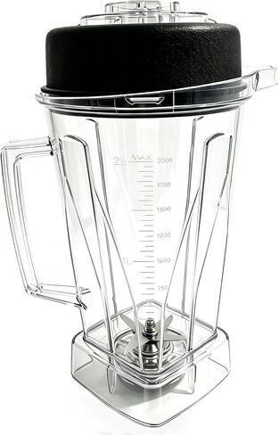 Blender Pitcher 64oz, Clear, Compatible With Vit C-Series 5200 E310 Vm0101 Vm102b Vm0197 Pro 300 etc Blender, Replace For 15856 5000 5200 001195 6300 etc Pitcher/Container/Cup, 3 Years Warranty in Saudi Arabia