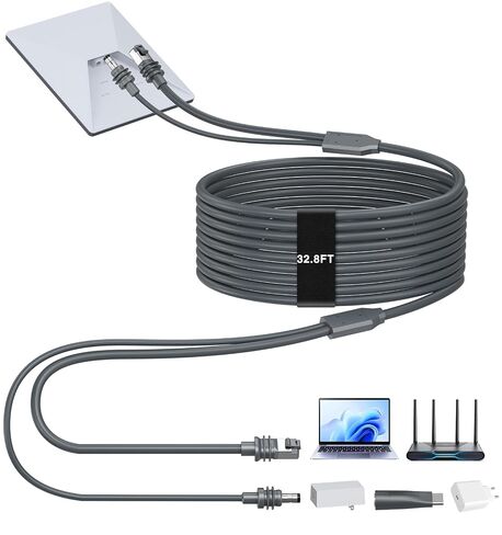 HanCenDa 2 in 1 for Starlink Mini Ethernet Cable 32.8FT/10M in Kuwait