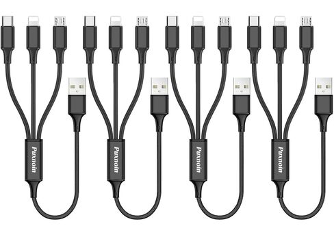 Puxnoin Multi Charging Cable, 2Pack Multi Charger Cable Short 1FT Braided in Kuwait