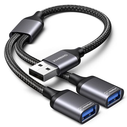 KiwiBird USB Splitter 1 in 2 Out, USB Splitter Cable, USB A Power Splitter in Kuwait