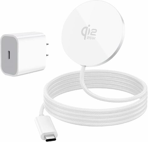 25W Magnetic Wireless Charger :Qi2.2 Qi2 Compatible with MagSafe Fast Charger for iPhone Air 17e 17 16 15 14 Pro Max, Samsung Galaxy S26 S25, Google Pixel 11 10&AirPods, Gift for Desk Travel in Kuwait