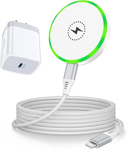 Super Fast Magnetic Wireless Charger Pad MagSafe 25W with 30W Power Adapter in Kuwait