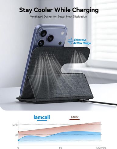 Lamicall 3 in 1 Charging Station for Apple - Foldable Travel Charger Stand in Kuwait