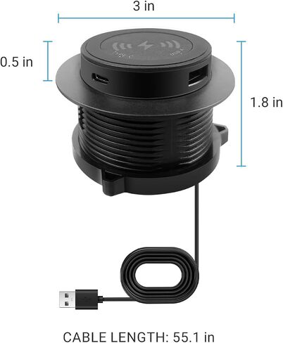 Desktop Wireless Charger, Pop Up 15W Fast Retractable Desk Charger in Kuwait