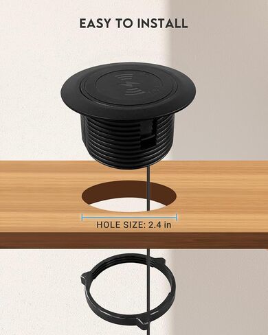 Desktop Wireless Charger, Pop Up 15W Fast Retractable Desk Charger in Kuwait