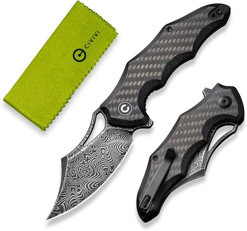 CIVIVI Chiro Cool Pocket Knife for EDC, Folding Knife with Flipper 3.1" 14C28N Blade G10 Handle, Utility Knife for Men Women C23046-3 in Kuwait