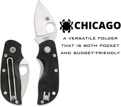 Spyderco Chicago Folding Pocket Knife, PlainEdge in Kuwait