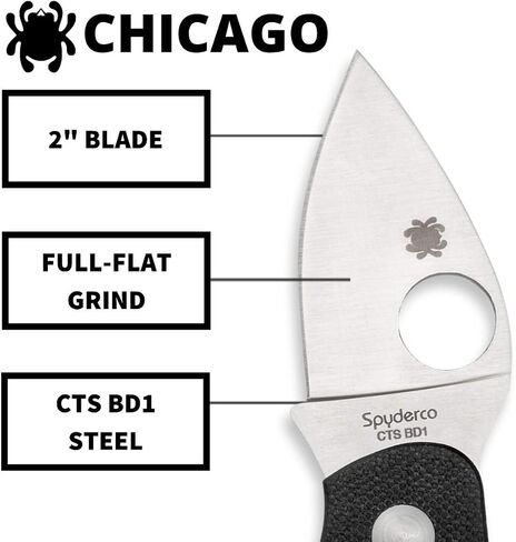Spyderco Chicago Folding Pocket Knife, PlainEdge in Kuwait
