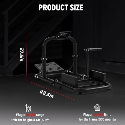 Dardoo Gaming Simulator Cockpit Adjustable Compatible with Logitech G27 G29 G920 G923, for Fanatec, for Thrustmaster T300RS T500R, Racing Simulator Cockpit without Wheel Pedal Shifter Seat in Kuwait