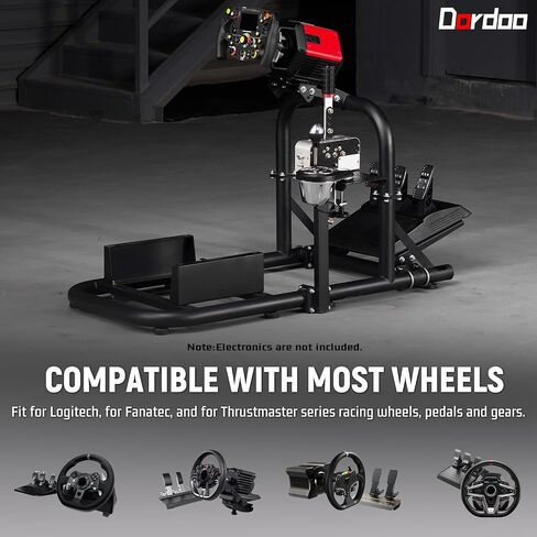 Dardoo Gaming Simulator Cockpit Adjustable Compatible with Logitech G27 G29 G920 G923, for Fanatec, for Thrustmaster T300RS T500R, Racing Simulator Cockpit without Wheel Pedal Shifter Seat in Kuwait