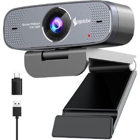 Angetube 1080P Webcam with Microphone, Autofocus Computer Caemra for PC 78°FOV, Plug&Play USB PC Web Cam, Streaming Camera for Laptop, Desktop, Mac,Windows, Works w/Zoom/Teams/Facetime/YouTube in Saudi Arabia