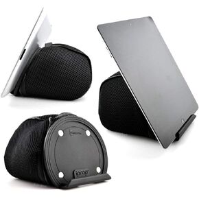 Tablet Bed & Lap Stand; Bean Bag Universal Tablet Holder Compatible with iPad 1/2/3/4, Mini, Air, Pro, Android and Windows Tablets, eReaders (Black) in Kuwait
