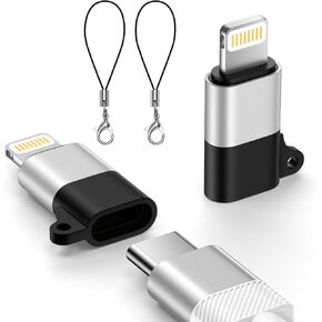 2 Pack USB C to Lightning Adapter for iPhone 14 13 12 11 X XR XS Max SE 8 7 6 AirPods, [Apple MFi Certified] Lightning to USB Type C Adapter Cable Adaptor PD Fast Charging +Data Sync,NOT for Audio/OTG in Kuwait