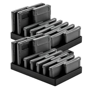 JDGPOKOO Game Storage Stand Holder for GBA SP/GBA/GBC/GB/GBM Games, 2 Pack 14 Game Cartridges Display Stand & Storage Organizer Compatible with Game Boy Advance/Advance SP and Game Boy/Color/Micro in Saudi Arabia
