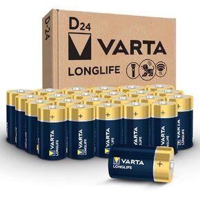 Varta Longlife D Batteries (24 Pack), Alkaline D Battery in Kuwait