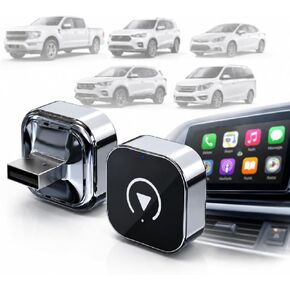 Wireless CarPlay Adapter for Kenworth W990 2021-2023 Heavy Truck- Slim Mini USB Design with Type-C Extension for Stable Zero-Latency Connection in Kuwait