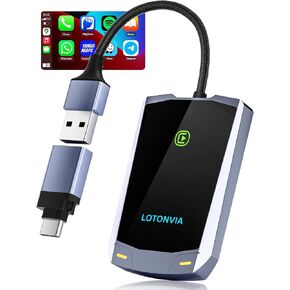 Wireless CarPlay Adapter 2024 Upgrade for iPhone - Plug & Play Wireless Carplay Dongle for Apple,Converts Factory Wired CarPlay to Wireless,Stable Fast Connection, Fits Cars from 2015 & iPhone iOS 10+ in Kuwait