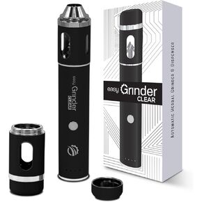 Easy Grinder Clear Glass Black Electric Herb Coffee Grinder Pollen Catcher Stainless Steel Blades in Kuwait