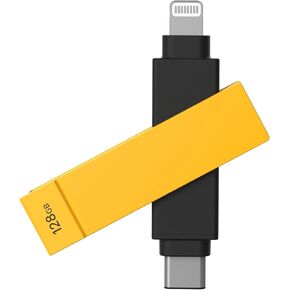 MFi iPhone Flash Drive 128GB, Smart App Backup, USB-C & Lightning in Saudi Arabia