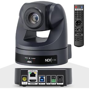 4K NDI PTZ Camera 20X, HDMI USB LAN Outputs Video Conference Camera Webcam for Church Worship/Events Services/Education,Works with Zoom,Skype,OBS in Kuwait