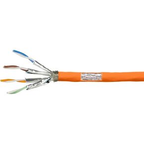 LogiLink Professional CPV0058 - CAT 7 1000MHz LSZH (Low Smoke Zero Halogen) Network Installation Cable with Fire Protection Class: Dca, AWG23 S/FTP 25 m Simplex, Orange in Kuwait