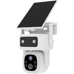 Lifetime Free Data & No Monthly Fee 4G LTE Solar Cellular Security Camera Outdoor Wireless,No WiFi Needed, 360° PTZ, 2K Full Color Night Vision, Human Tracking, 2-Way Audio, 32GB SD Card, IP66-White in Kuwait