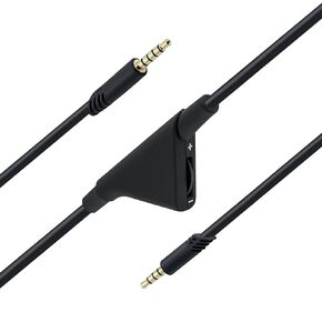 Wigearss Replacement for Astro A10 A40 Headset Cable Cord with Volume Control and Inline Mute Function 2M 6.5Ft Durable Braided Cable Compatible with Astro A40TR/A40/A30/A10 Gaming Headsets Cord-Black in Kuwait