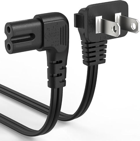 TV Power Cord 12Ft for Samsung LG Sony Insignia TCL Roku Sharp Toshiba 2 Prong 7A 125V Ac Power Cord (IEC320 C7 to Nema 1-15P) UN40N5200AFXZA UN65KS8000FXZA UN40J5200AFXZA 43UH6100 Power Cable in Kuwait
