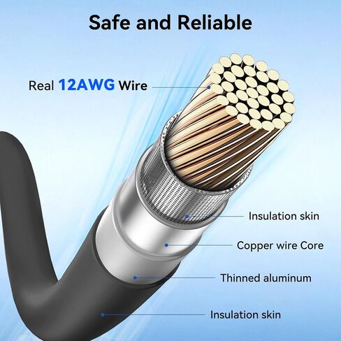 Starlink Mini Power Cable, Alligator Clips to DC Cable 12-48V Input Adapter for Starlink Mini, 12AWG DC Power Cable with 20A Fuse Protection, DC5521 Male Connector for RV, Car Battery(6.5FT) in Kuwait
