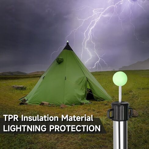 SANLIKE Luminous TPR Tarp Pole Tips Anti-Slip Tent Pole Caps Set of 10 in Kuwait