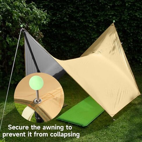 SANLIKE Luminous TPR Tarp Pole Tips Anti-Slip Tent Pole Caps Set of 10 in Kuwait
