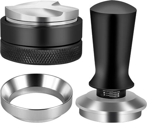 Reoszeank 51mm Espresso Accessories Kit, Distributor, Tamper, Dosing Funnel in Kuwait
