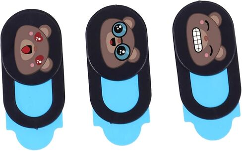 OSALADI 3pcs Laptop Webcam Cover Slide Privacy Protection Bear Pattern Set for Notebook Computer Camera Lens Guard, Anti-Peeping Security Slider for Office and Home Use in Kuwait