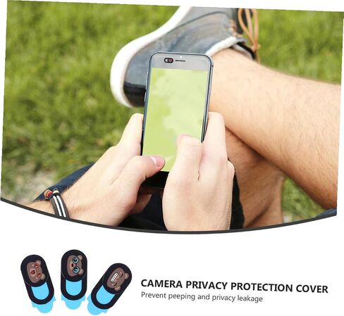 OSALADI 3pcs Laptop Webcam Cover Slide Privacy Protection Bear Pattern Set for Notebook Computer Camera Lens Guard, Anti-Peeping Security Slider for Office and Home Use in Kuwait