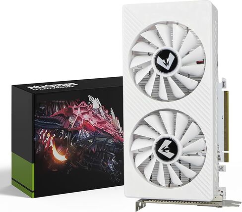MOUGOL AMD Radeon RX 580 8GB GDDR5 Gaming Graphics Card HDMI/DP/DVI - White in Kuwait