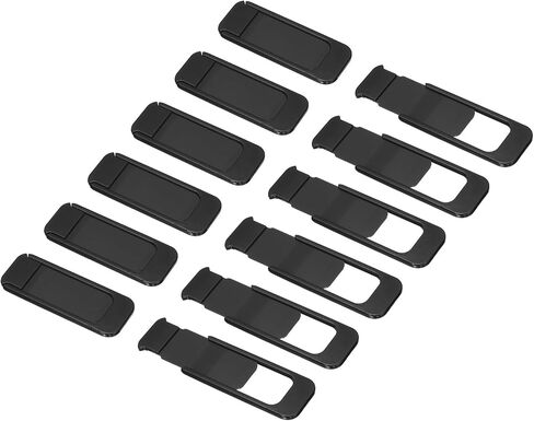 12Pcs Computer Camera Cover Slide, (0.079" Thickness, Black), Ultra-Thin Laptop Camera Blocker Protecting Privacy and Security for Various Tablet/Desktop/Smartphone/PC Accessories in Saudi Arabia