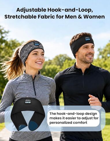 Hook-and-Loop Adjustable Bluetooth Sleeping Headphones Headband in Kuwait