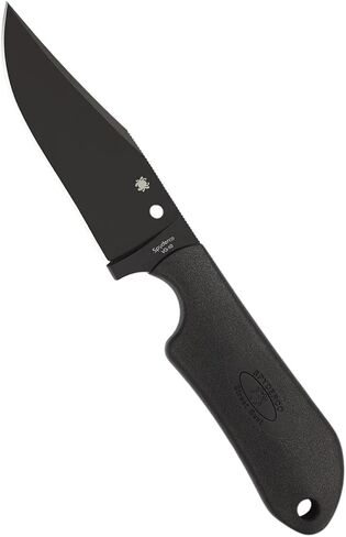Spyderco Street Beat Fixed Blade Knife with 3.51" VG-10 Steel Black Blade and Premium Injection-Molded Polymer Sheath - PlainEdge - FB15PBBK in Kuwait