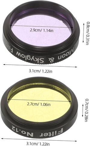 2pcs 2pcs 1.25" Telescope Eyepiece Filters Kit Yellow Purple in Kuwait
