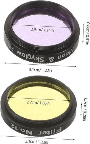 2pcs Inch Telescope Filter Set with Yellow Purple Colors in Kuwait