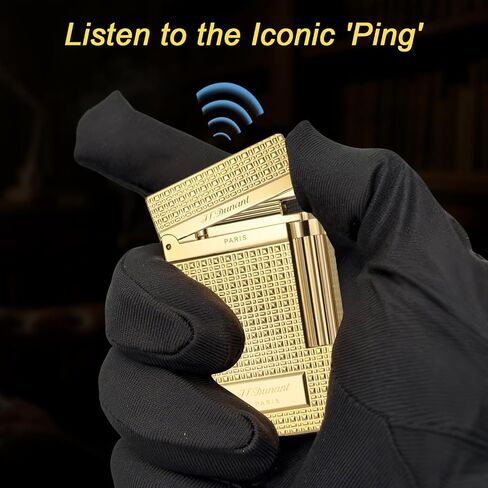Classic Ligne 2 Style Brass Lighter – Iconic “Ping" Sound (Gold) in Saudi Arabia