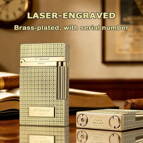 Classic Ligne 2 Style Brass Lighter – Iconic “Ping" Sound (Gold) in Saudi Arabia