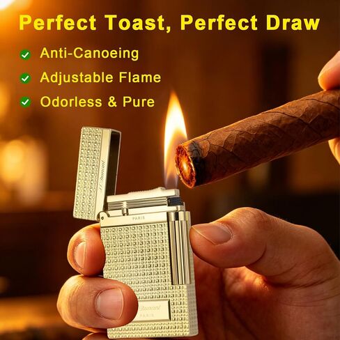 Classic Ligne 2 Style Brass Lighter – Iconic “Ping" Sound (Gold) in Saudi Arabia
