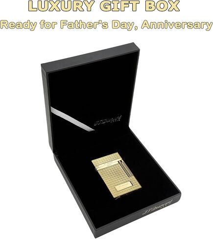 Classic Ligne 2 Style Brass Lighter – Iconic “Ping" Sound (Gold) in Saudi Arabia