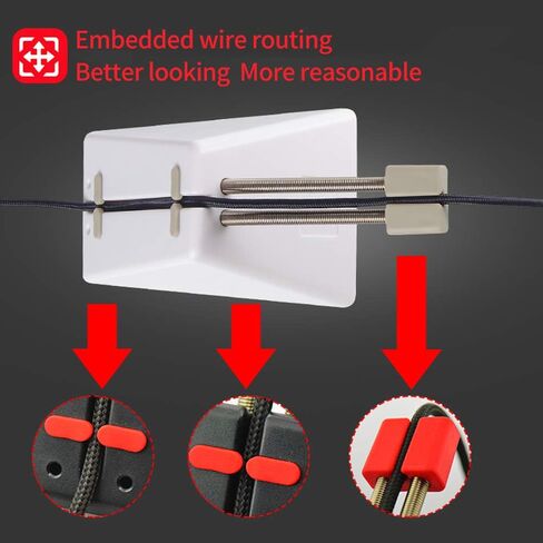 HOTLINEGAMES Mouse Bungee Mouse Cord Clip Cord Management System Fixer Holder for Esports FPS Game (3.0 New White) in Kuwait