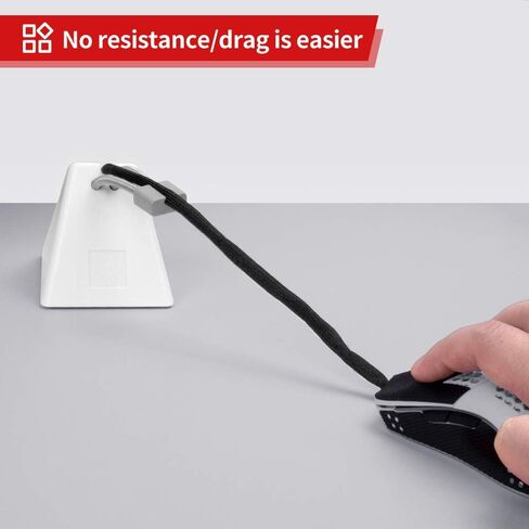 HOTLINEGAMES Mouse Bungee Mouse Cord Clip Cord Management System Fixer Holder for Esports FPS Game (3.0 New White) in Kuwait