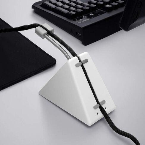 HOTLINEGAMES Mouse Bungee Mouse Cord Clip Cord Management System Fixer Holder for Esports FPS Game (3.0 New White) in Kuwait