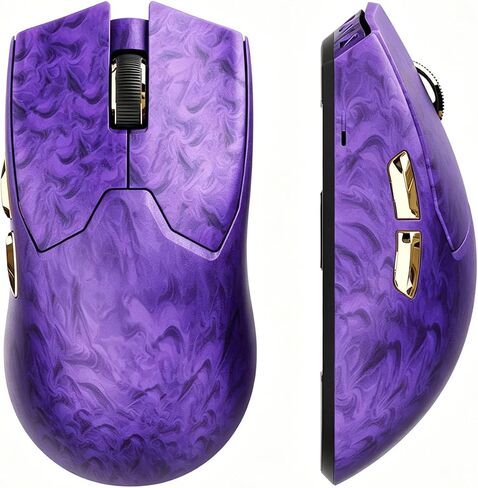 EWEADN Z7 Carbon Fiber Shell Wireless Gaming Mouse with 42000 DPI, PAW3950 Sensor, Kailh Optical Switch, Ergonomic 52g Lightweight, 8k Polling Dual-Mode (Wired/2.4GHz), Up to 300 Hr Battery, Black in Kuwait