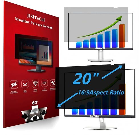 20 Inch 16:9 Computer Privacy Screen Filter for Monitor - Privacy Shield and Anti-Glare Protector in Kuwait