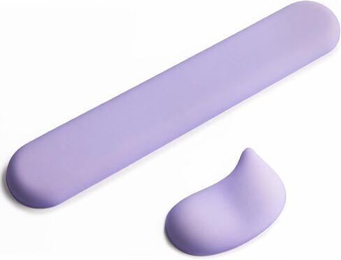 Keyboard Mouse Wrist Rest Set, Gel Ergonomic Wrist Rest for Keyboard and Mouse Non Slip Base, for Laptop, Desktop Computer, Office Desk Accessories (Black) in Kuwait